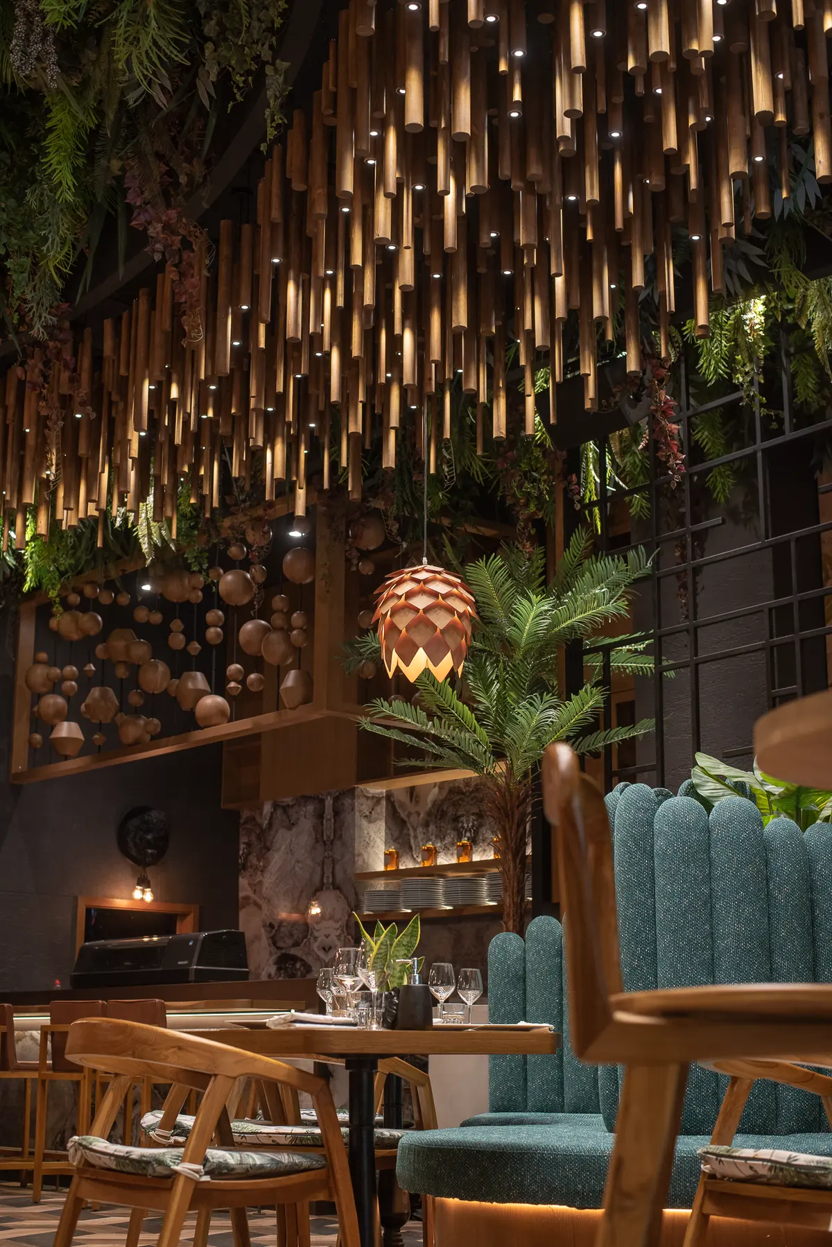 An intimate table for two at Iguazu Athens